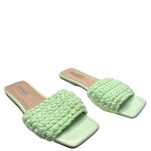 Steve Madden Mint Woven Slide Sandals 9.5